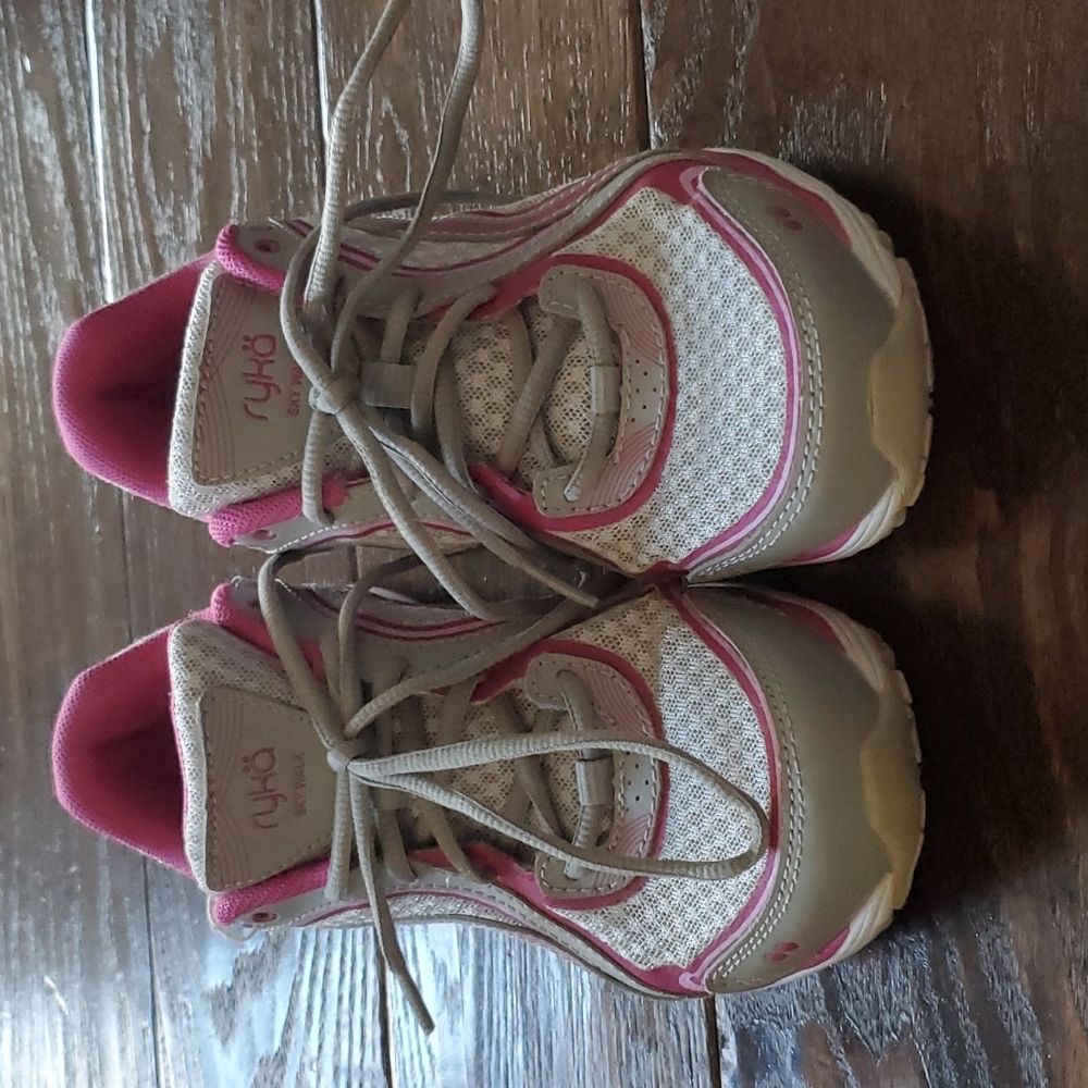 Ryka SkyWalk athletic shoes. size 6.5 womens. Worn once. Pink & Grey in color.